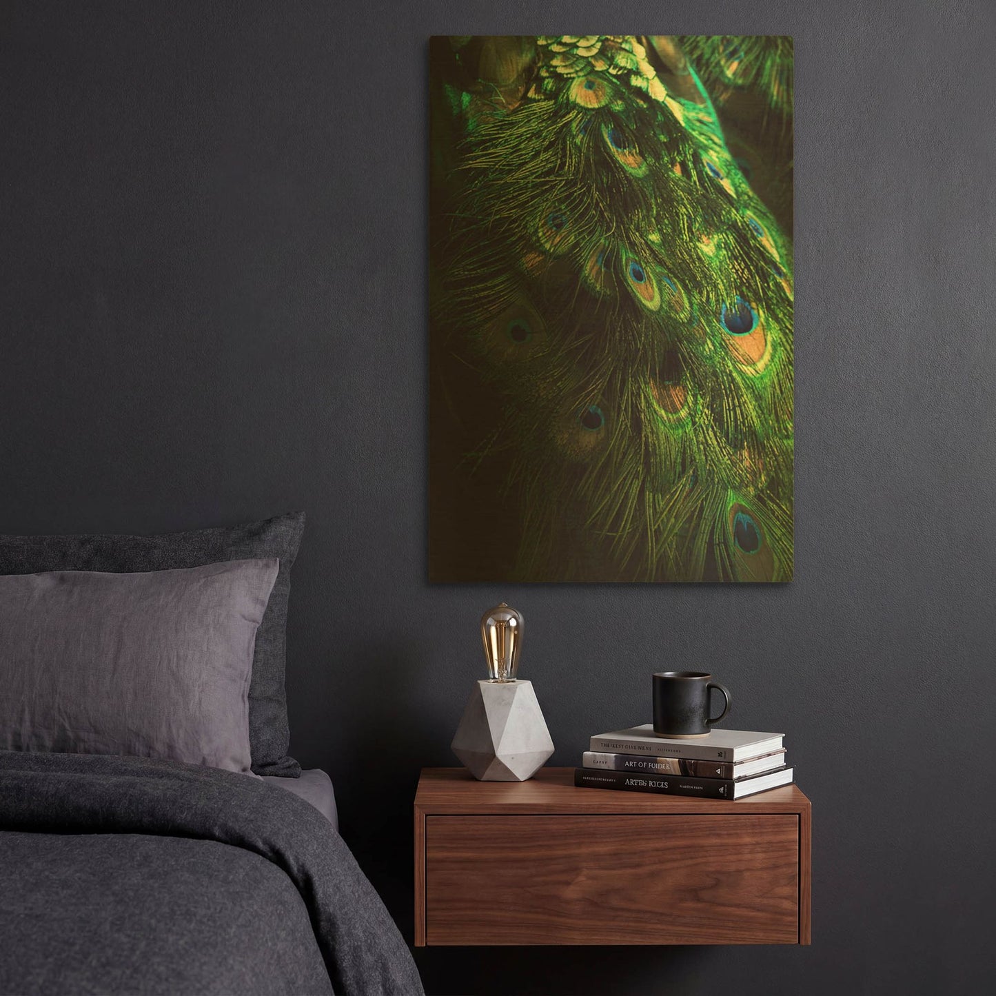 'Peacock Tail' By Incado Gold Metal Wall Art