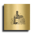 'Perfume IV' By Incado Gold Metal Wall Art