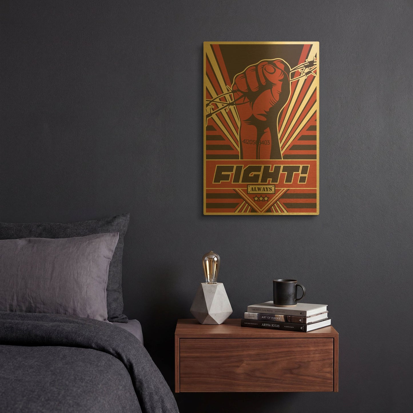 'Fight' By LUXE Gold Metal Wall Art