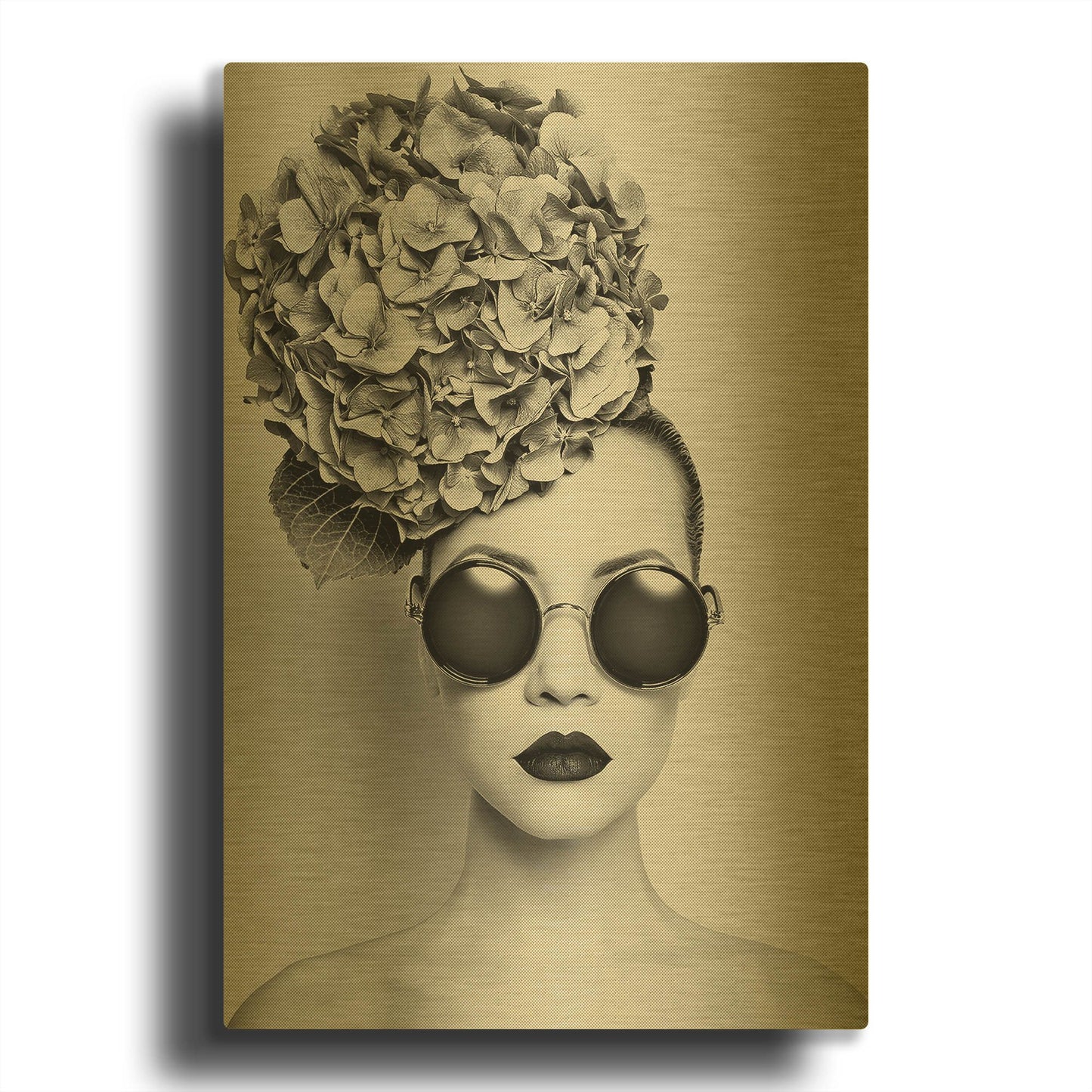 'Petunia' By Incado Gold Metal Wall Art