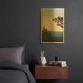 'Pine Forest' By Incado Gold Metal Wall Art