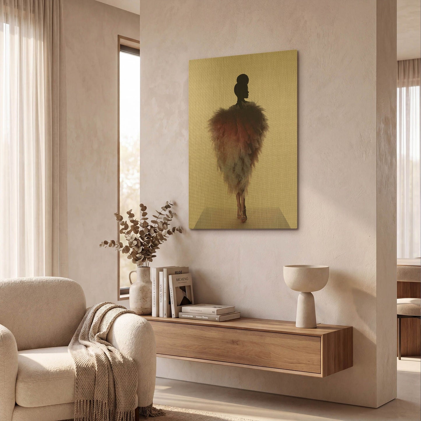 'Pinklingo' By Incado Gold Metal Wall Art