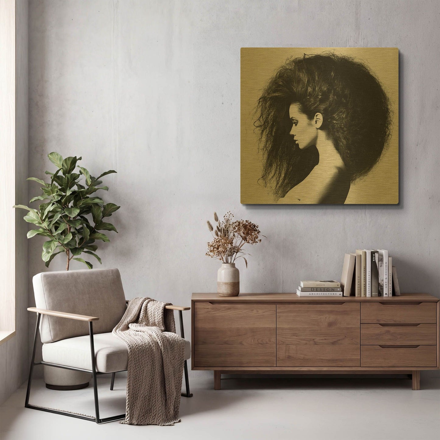 'Poof' By Incado Gold Metal Wall Art