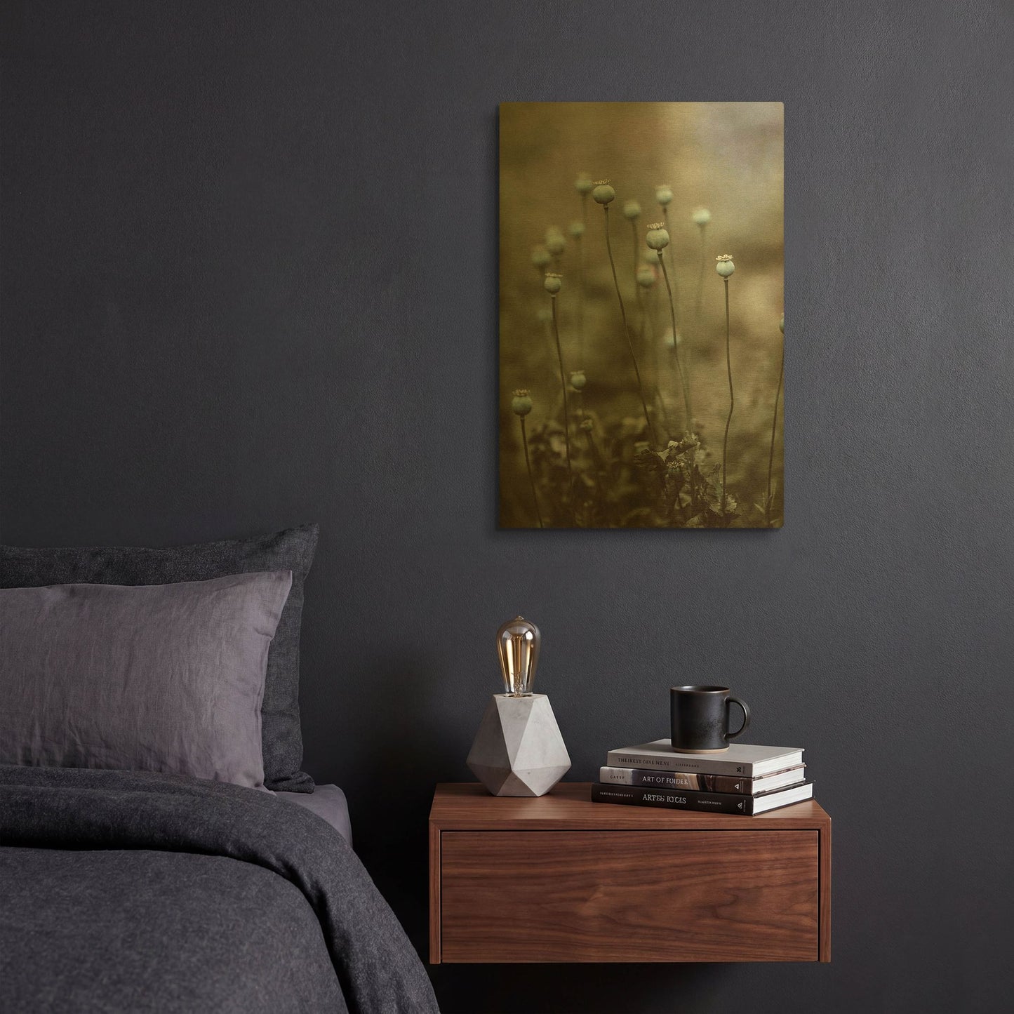 'Poppy Pods' By Incado Gold Metal Wall Art
