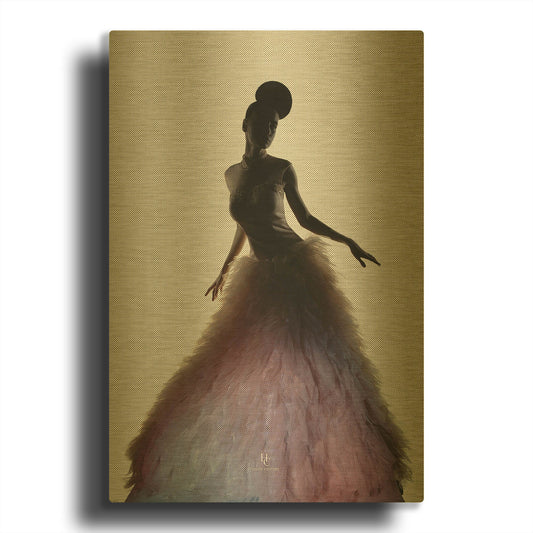 'Purmingo' By Incado Gold Metal Wall Art