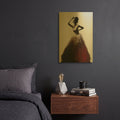 'Redlingo' By Incado Gold Metal Wall Art