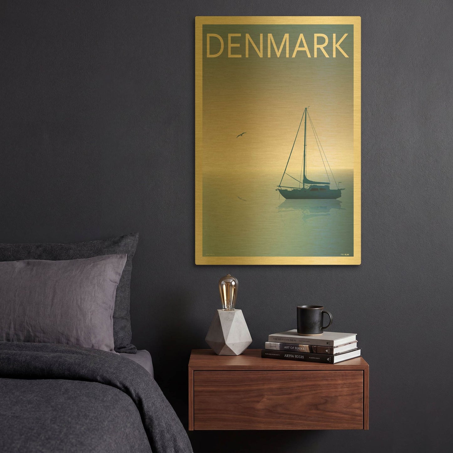 'Ribe' By Incado Gold Metal Wall Art