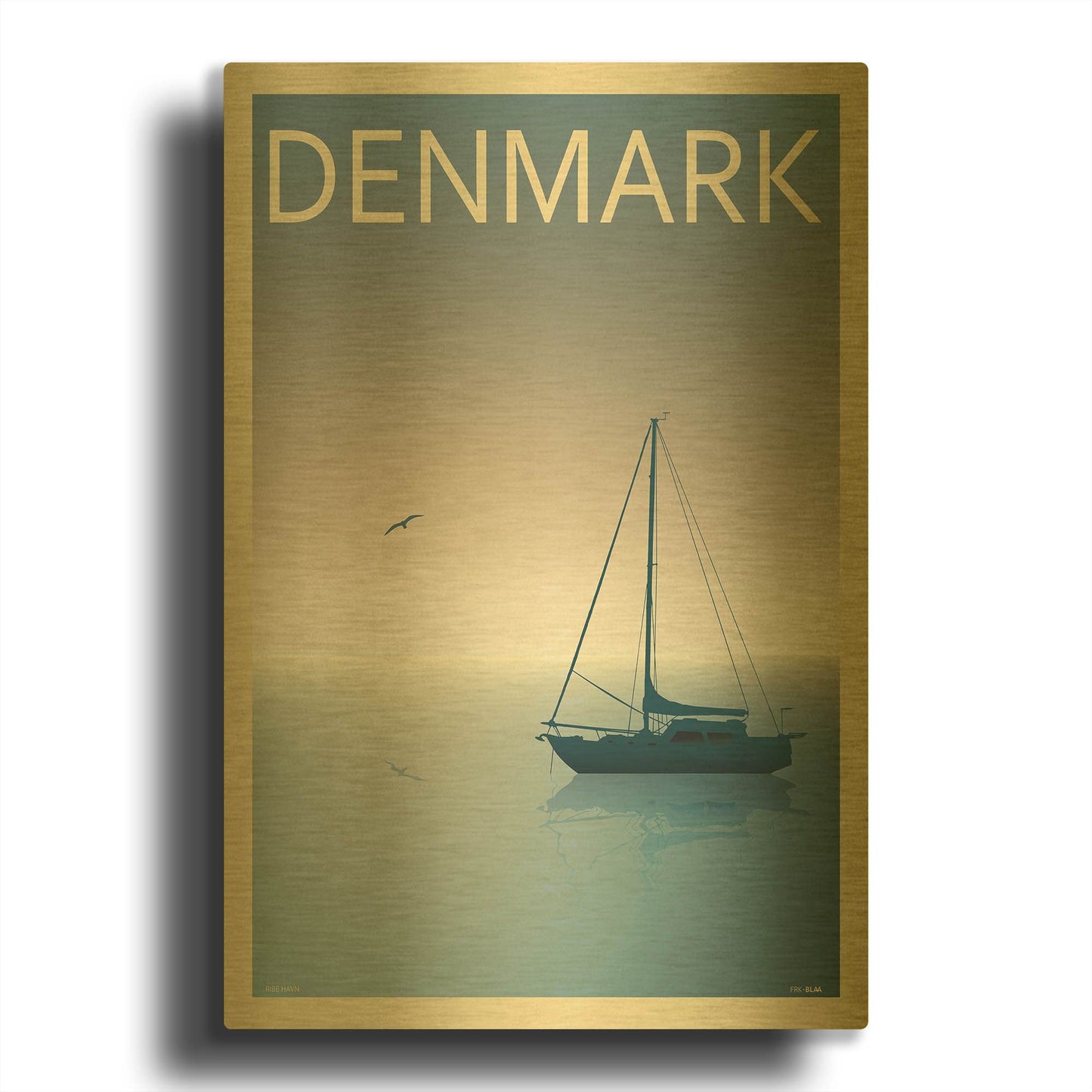 'Ribe' By Incado Gold Metal Wall Art