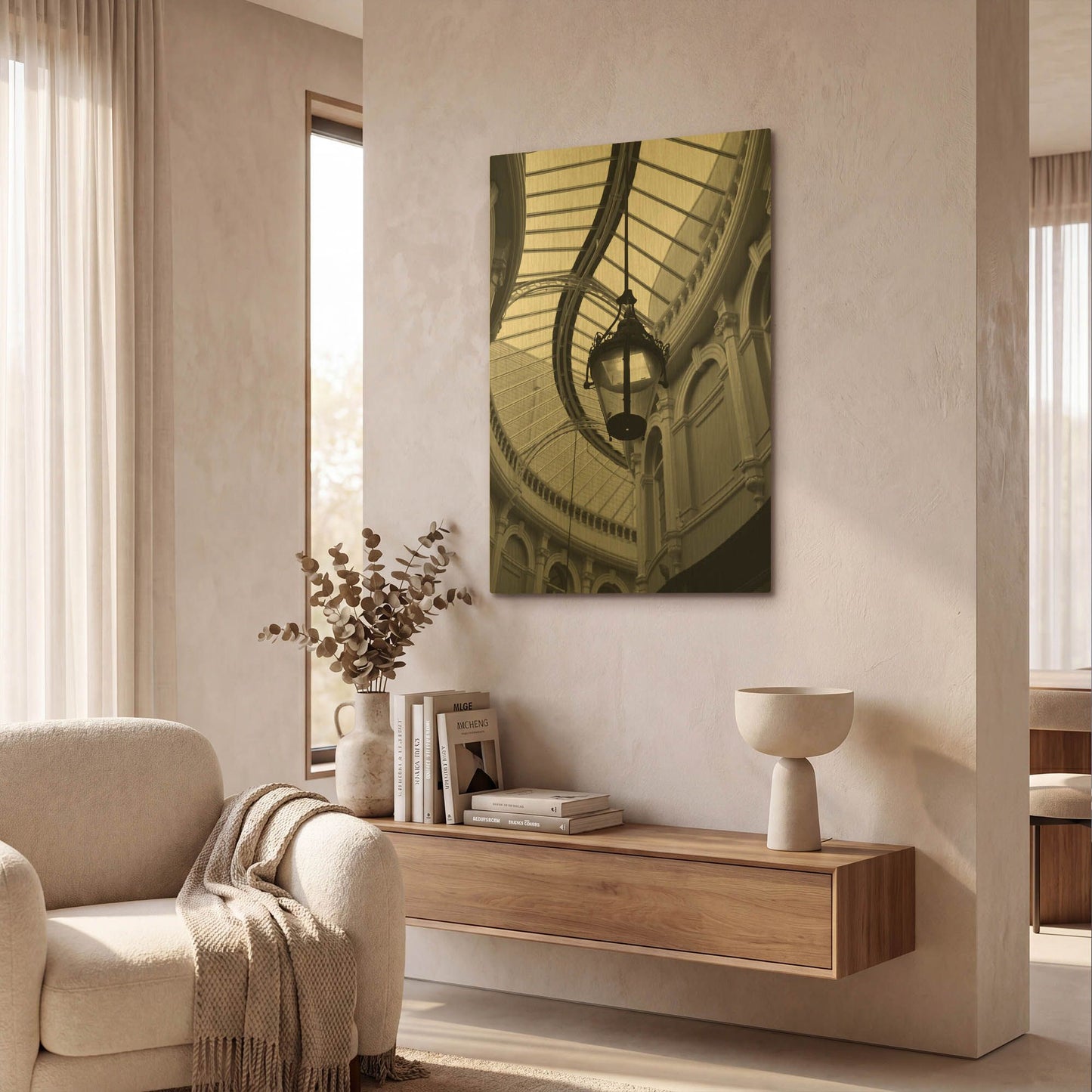 'Rotunda' By Incado Gold Metal Wall Art