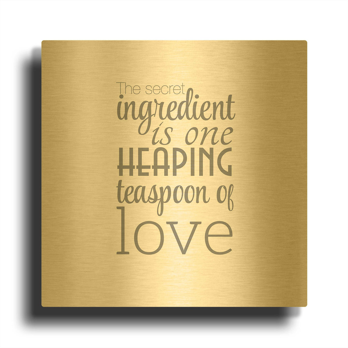 'Secret Ingredient' By Incado Gold Metal Wall Art