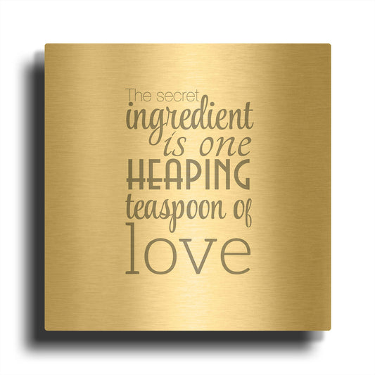 'Secret Ingredient' By Incado Gold Metal Wall Art