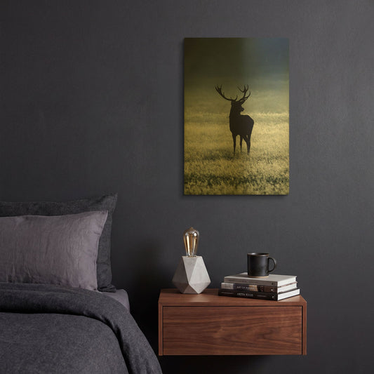 'Silhouette Deer' By Incado Gold Metal Wall Art