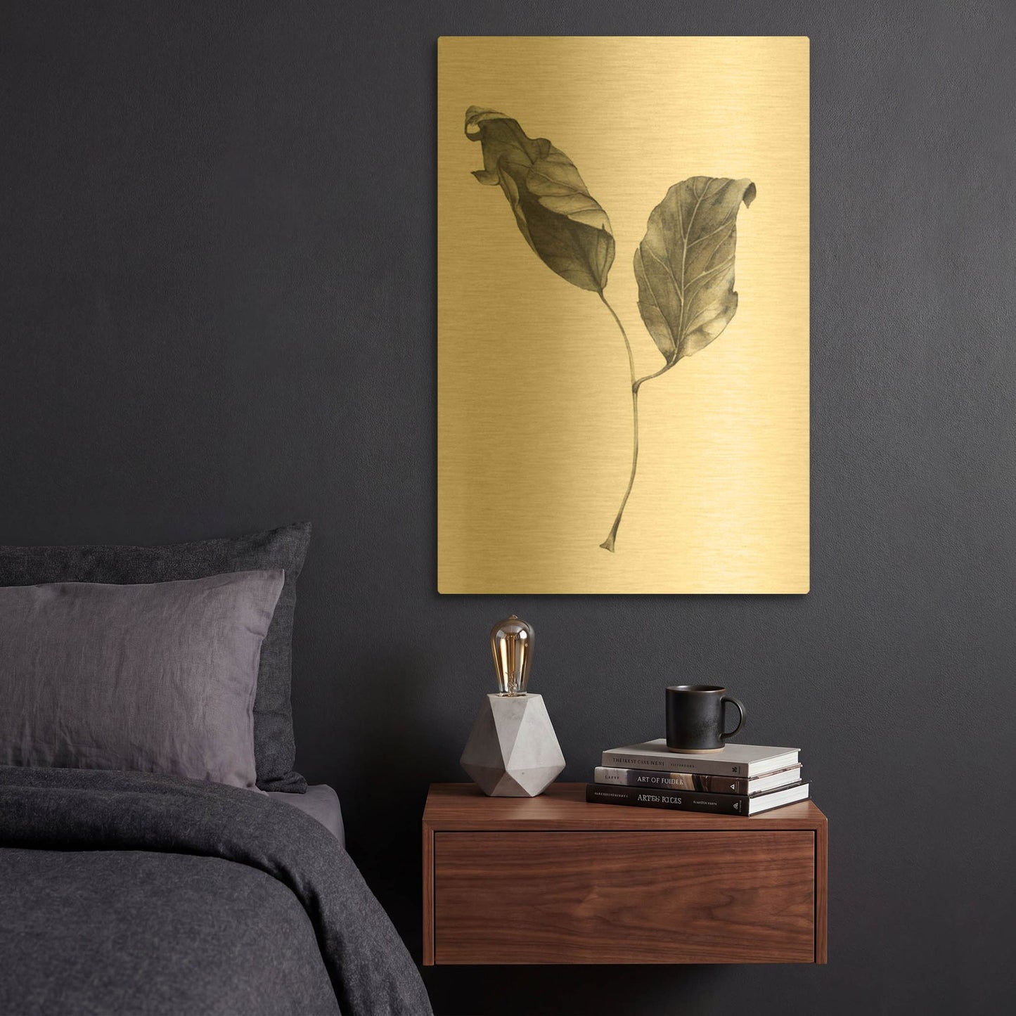 'Silver Leaf' By Incado Gold Metal Wall Art