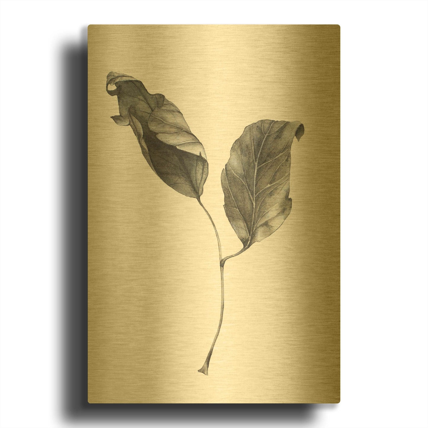 'Silver Leaf' By Incado Gold Metal Wall Art