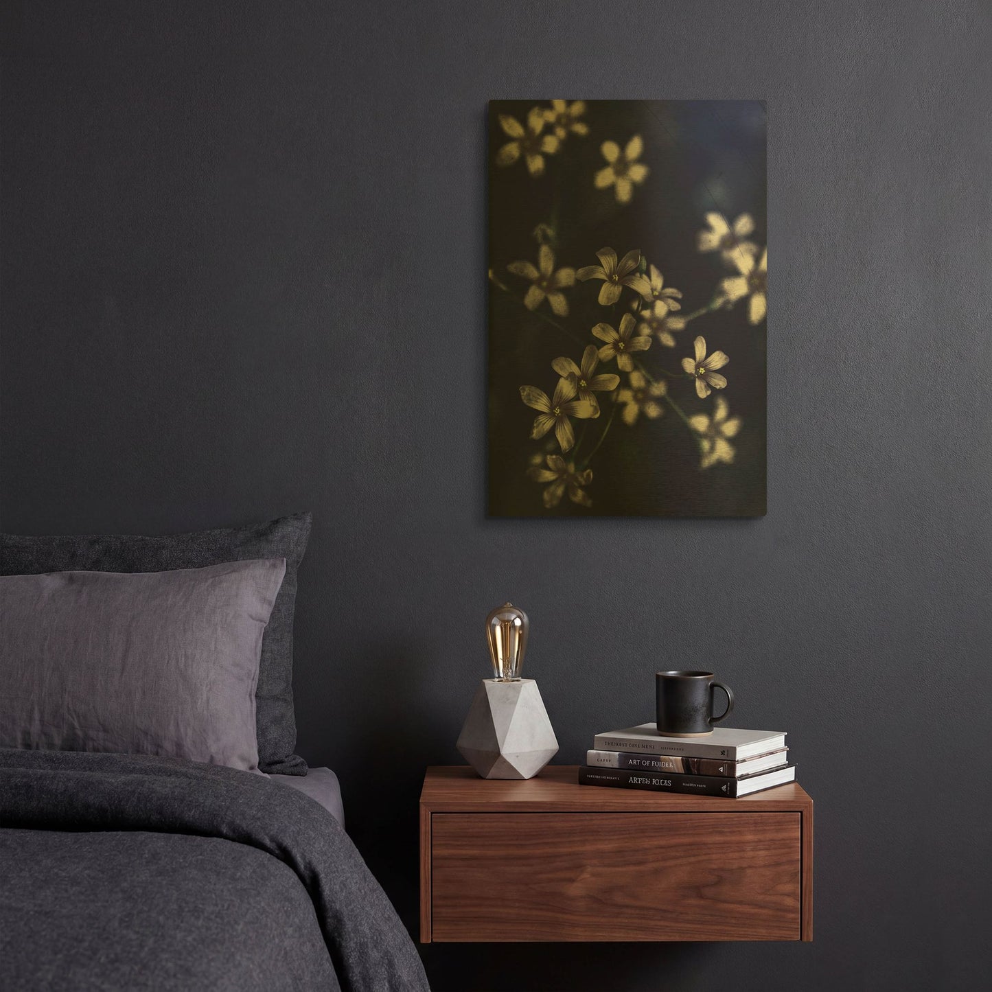 'Small Flowers' By Incado Gold Metal Wall Art