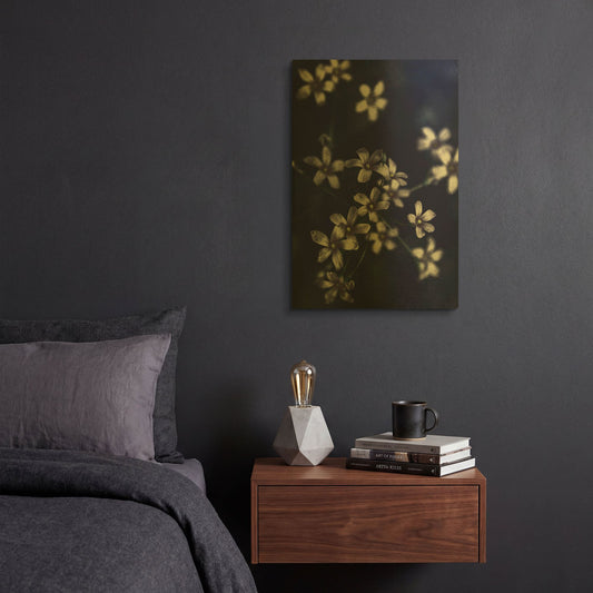 'Small Flowers' By Incado Gold Metal Wall Art