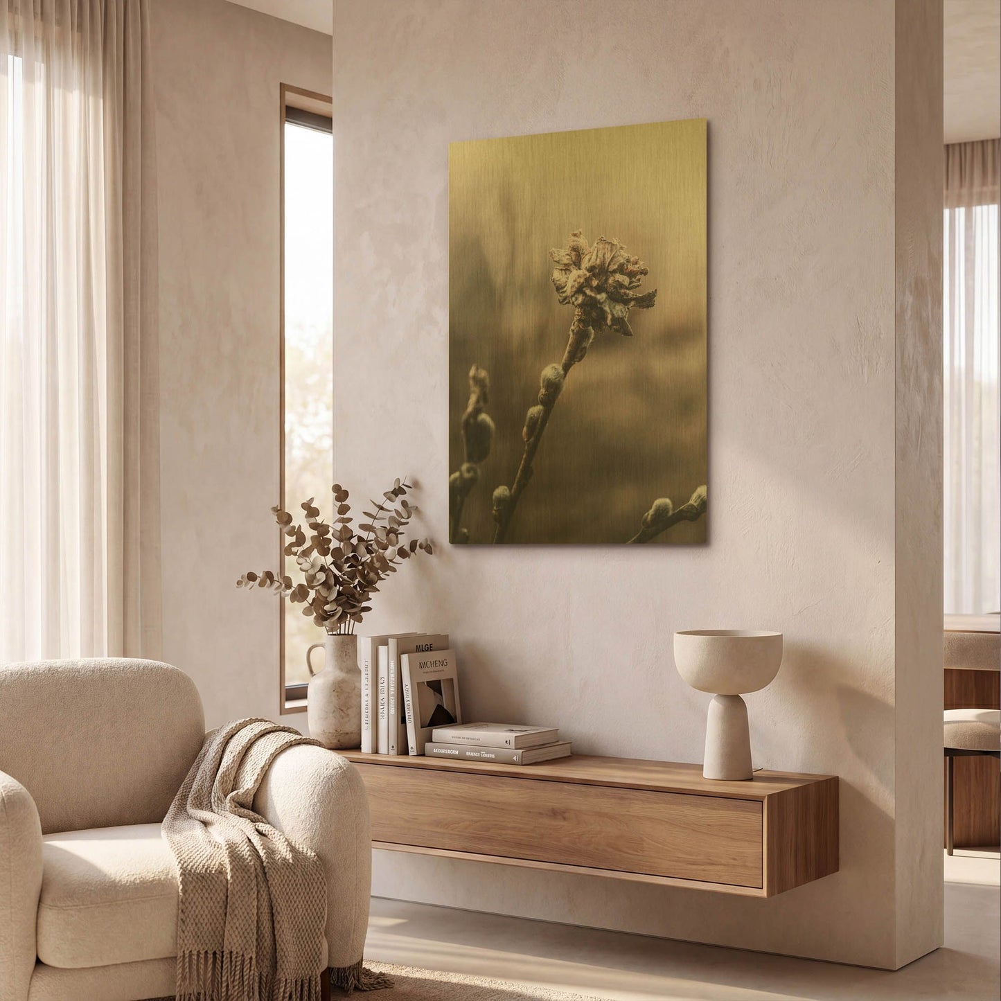 'Spring' By Incado Gold Metal Wall Art