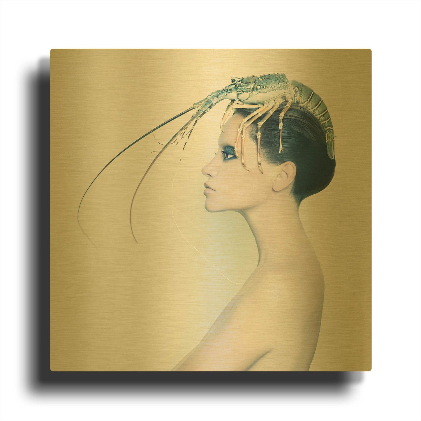 'The Lady and the Hummer' By Incado Gold Metal Wall Art
