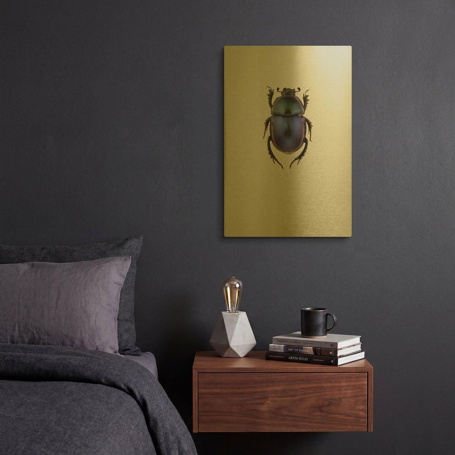 'Trypocopris Vernalis' By Incado Gold Metal Wall Art