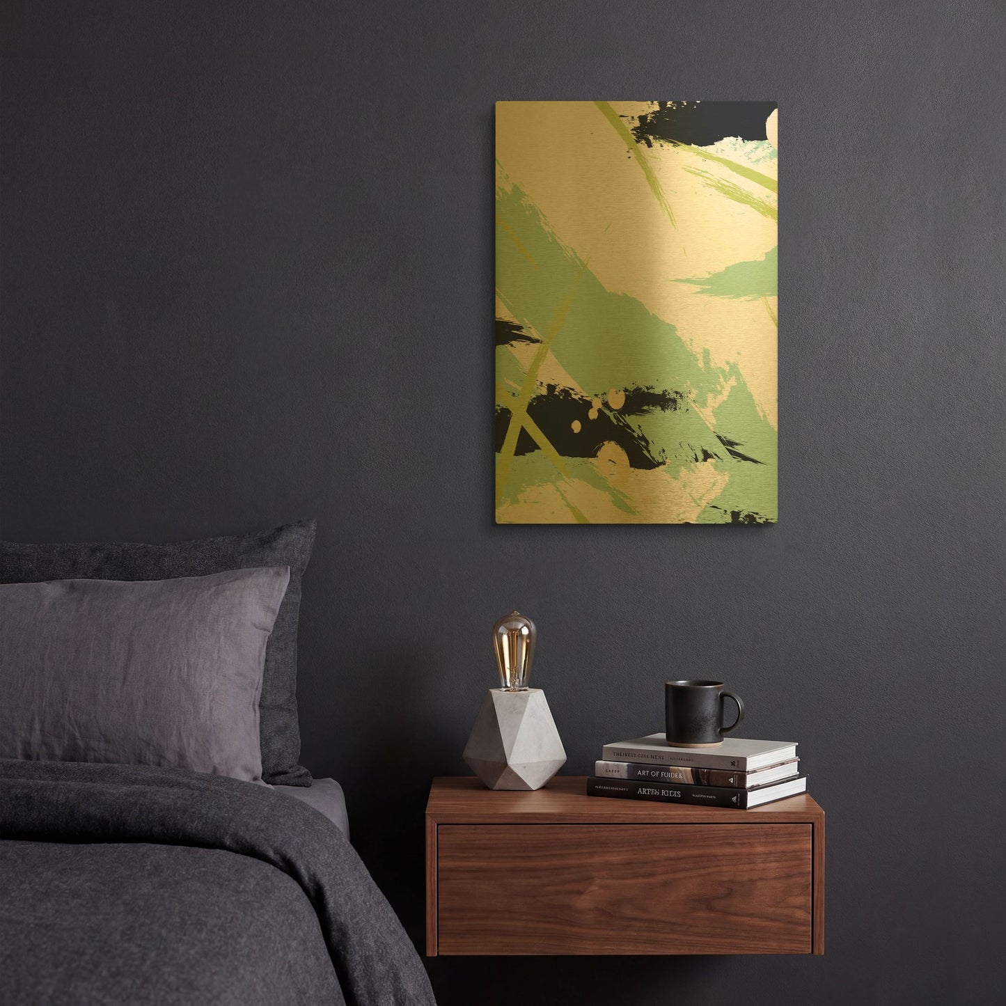 'Turquoise' By Incado Gold Metal Wall Art