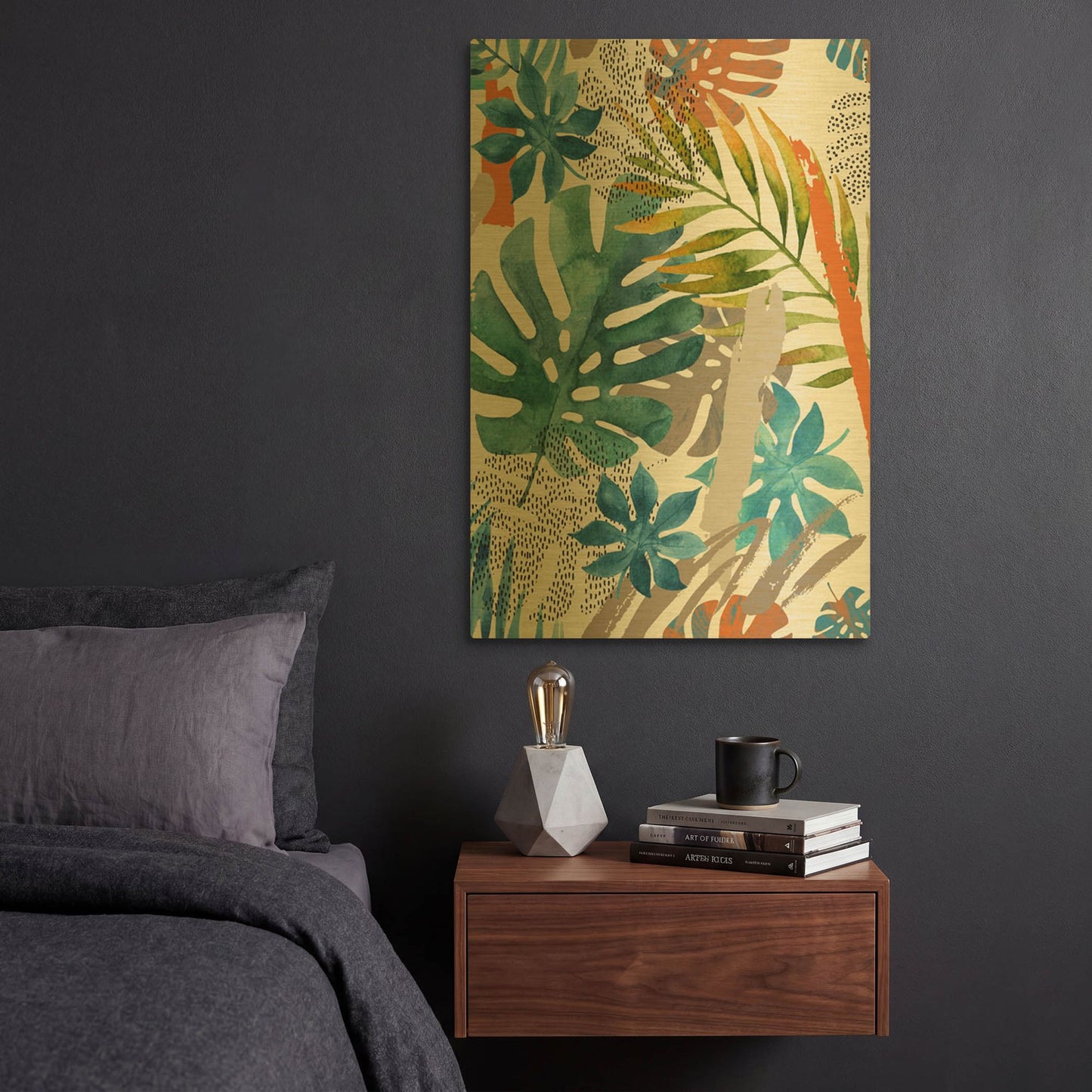 'Vibes II' By Incado Gold Metal Wall Art