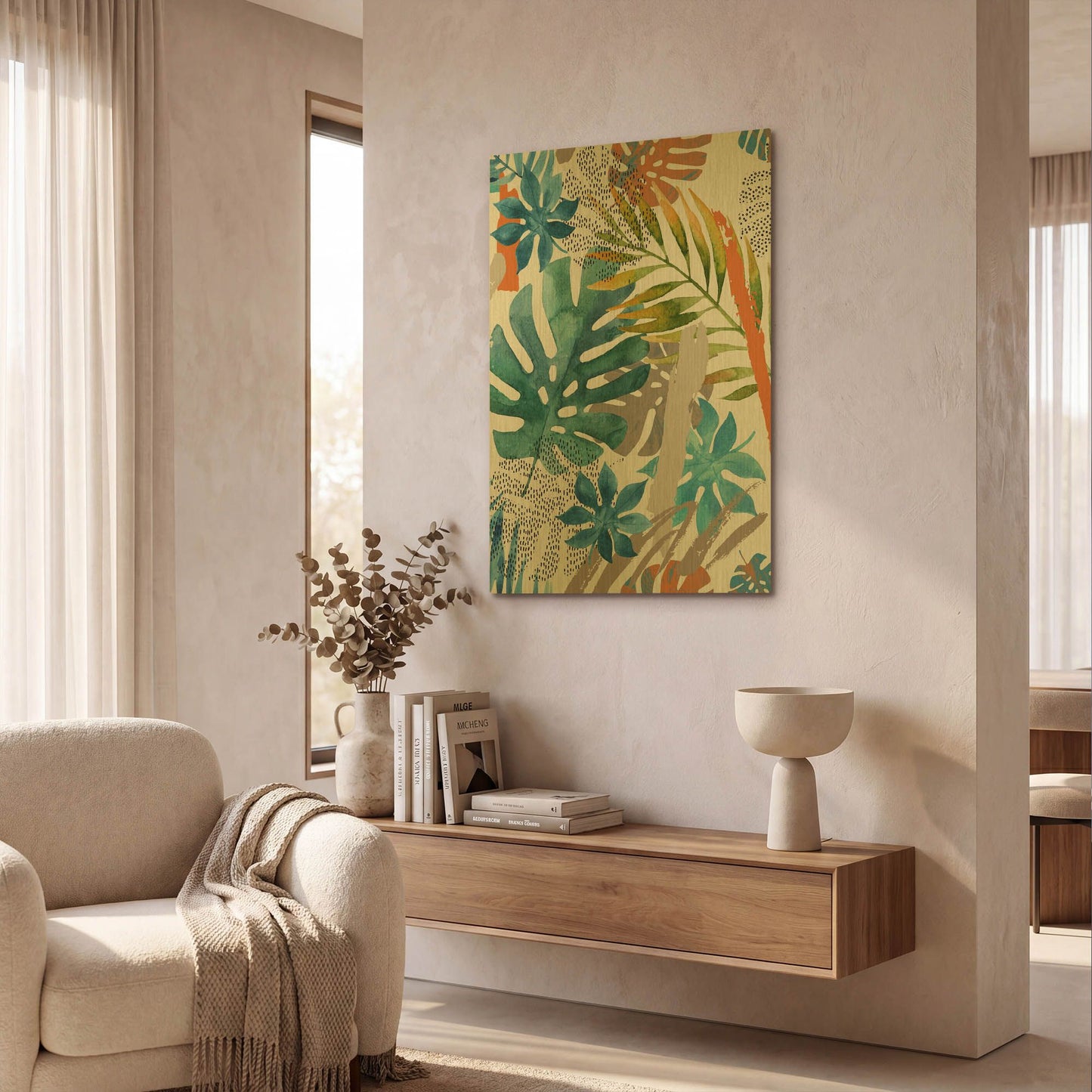 'Vibes II' By Incado Gold Metal Wall Art