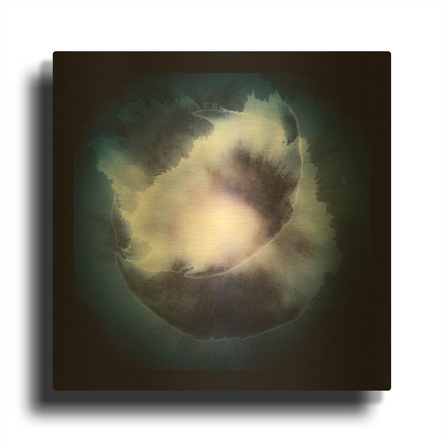 'Water Color Drop' By Incado Gold Metal Wall Art