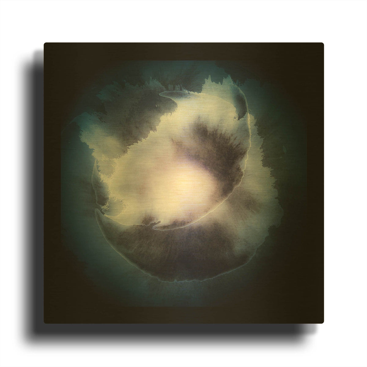 'Water Color Drop' By Incado Gold Metal Wall Art