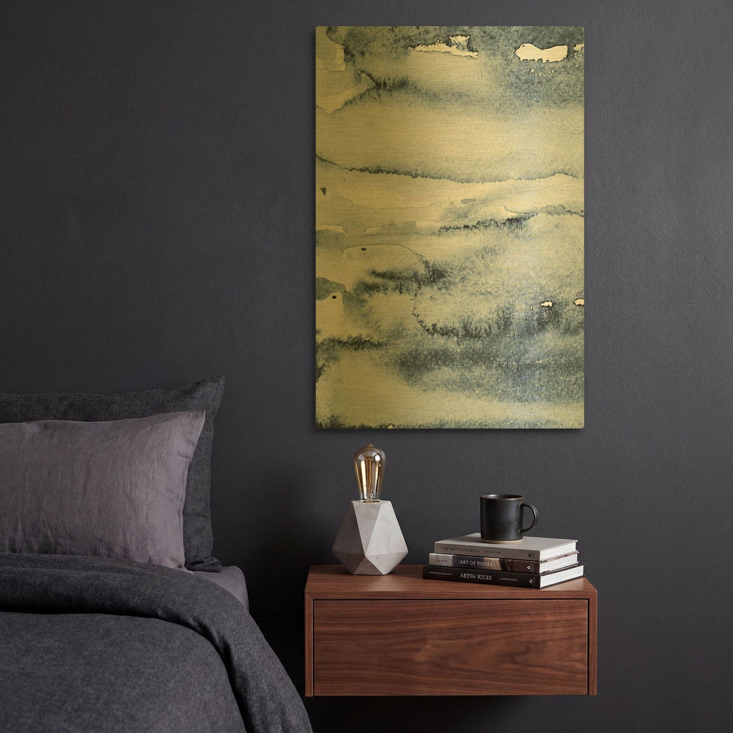'Water I' By Incado Gold Metal Wall Art