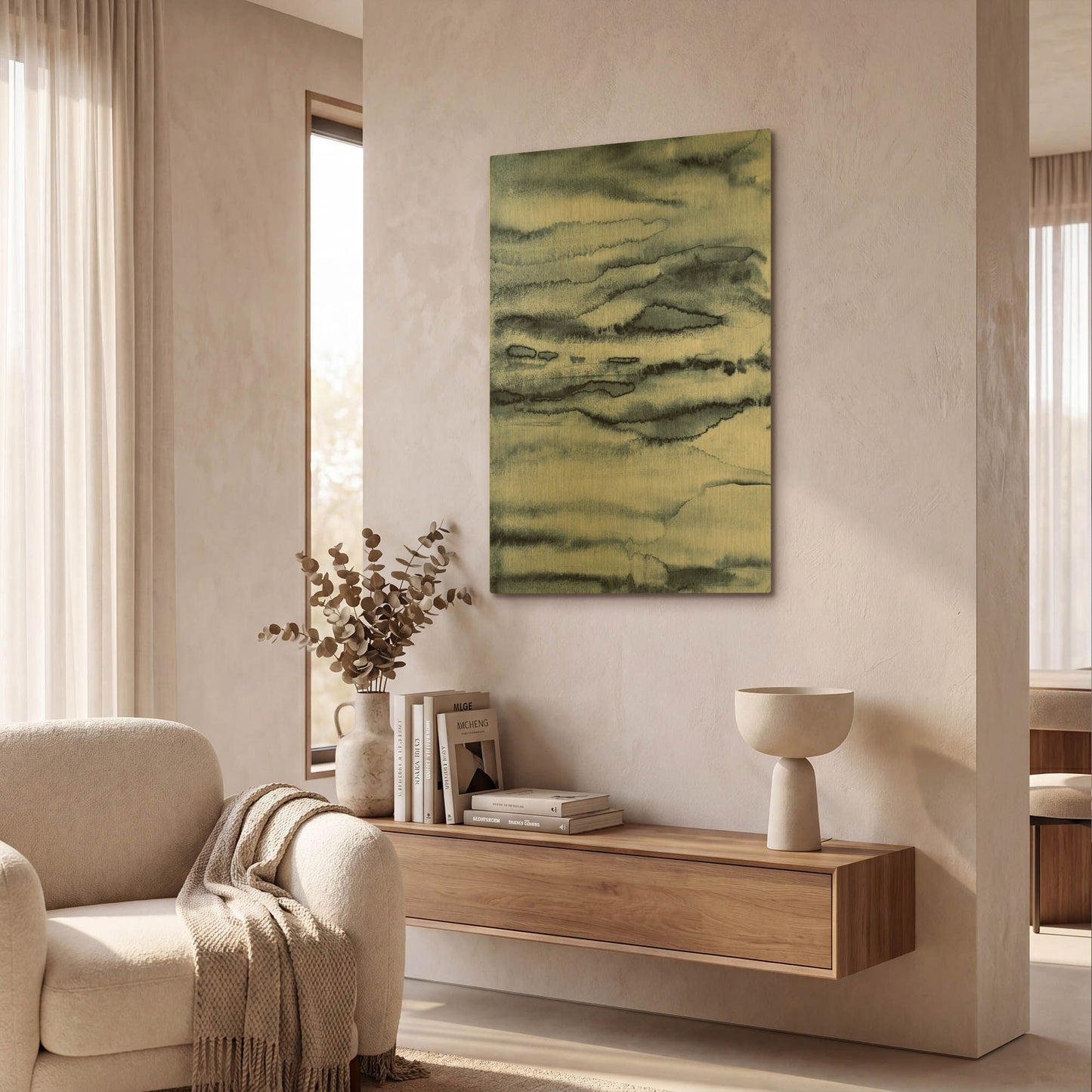 'Water II' By Incado Gold Metal Wall Art