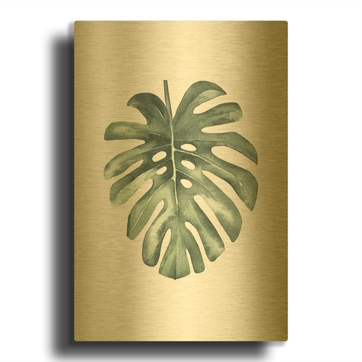 'Water Leaf' By Incado Gold Metal Wall Art