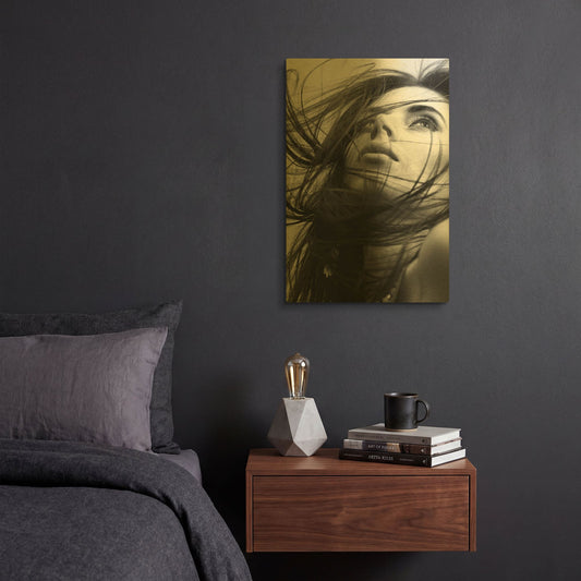 'Windy Day' By Incado Gold Metal Wall Art
