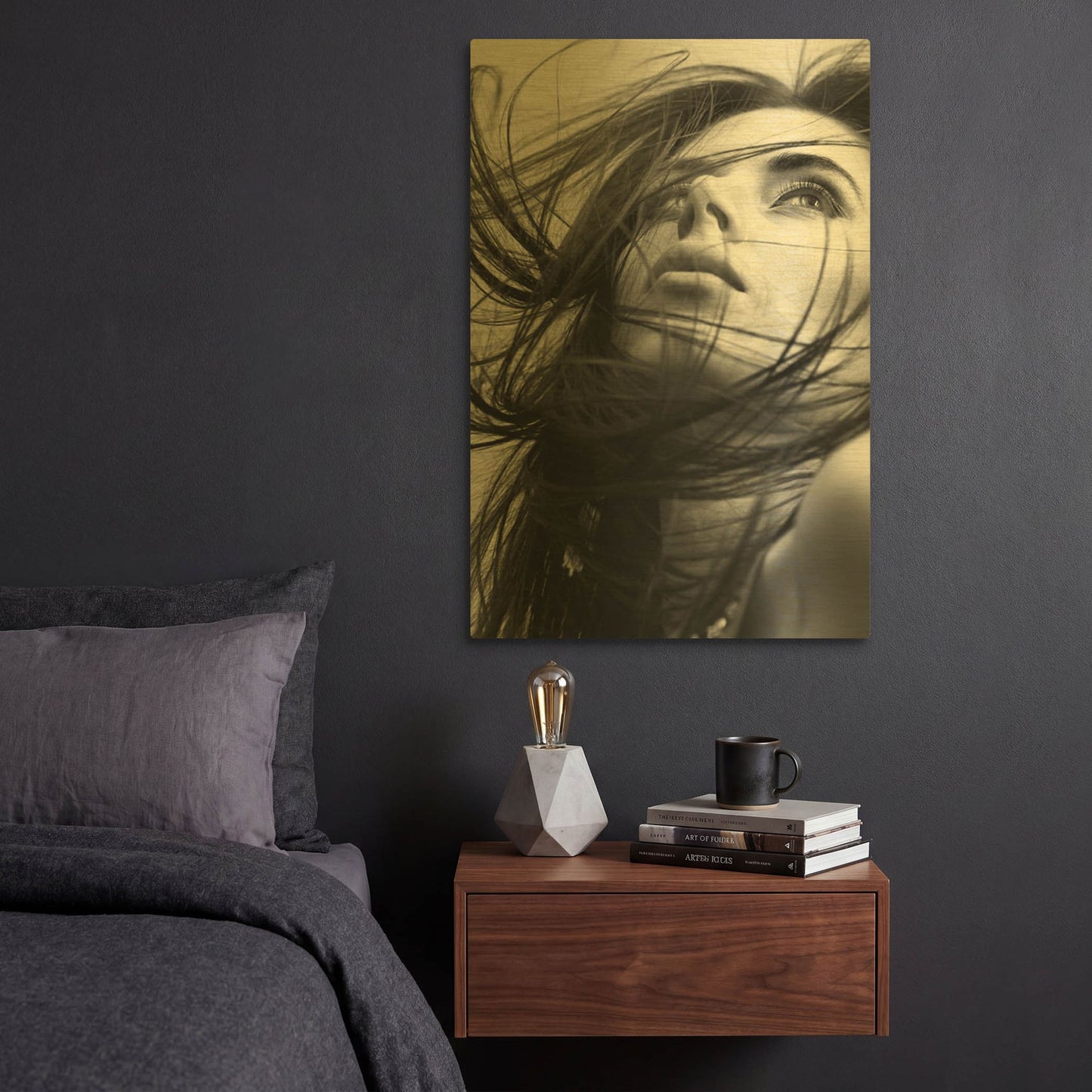 'Windy Day' By Incado Gold Metal Wall Art