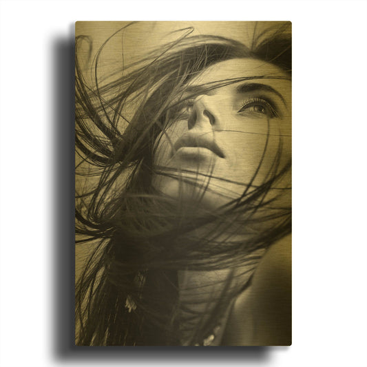 'Windy Day' By Incado Gold Metal Wall Art