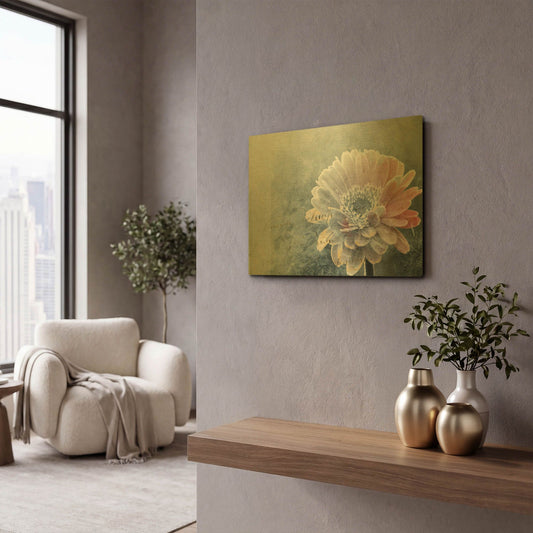 'Winter Flower' By Incado Gold Metal Wall Art