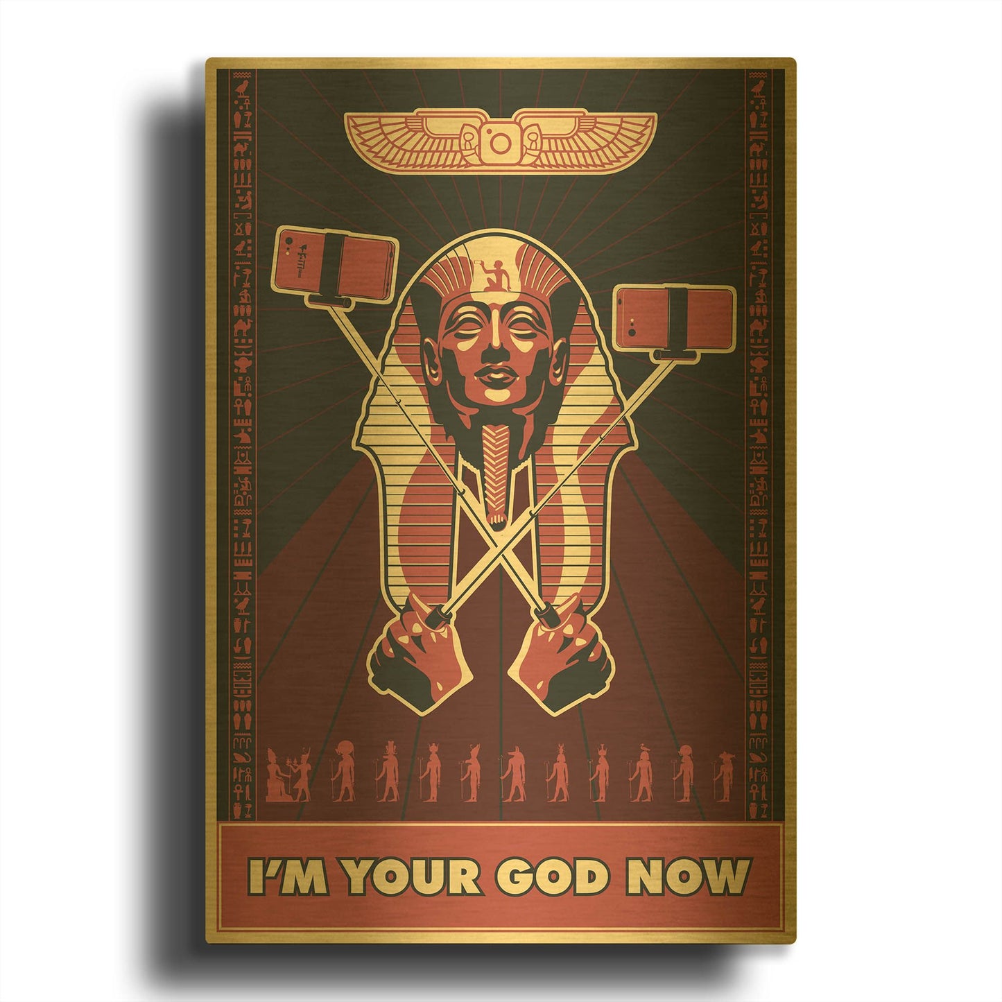 'InstaGod' By LUXE Gold Metal Wall Art