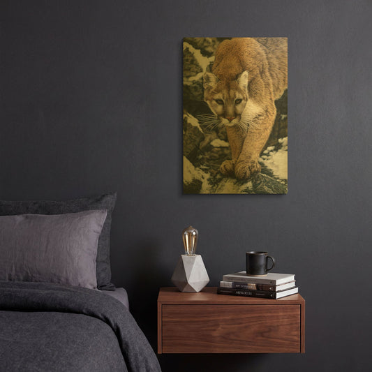 'Silent Approach' By Jan Henderson Gold Metal Wall Art