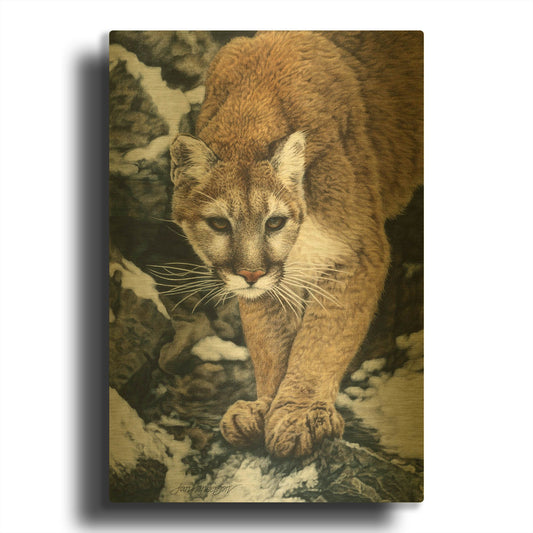 'Silent Approach' By Jan Henderson Gold Metal Wall Art