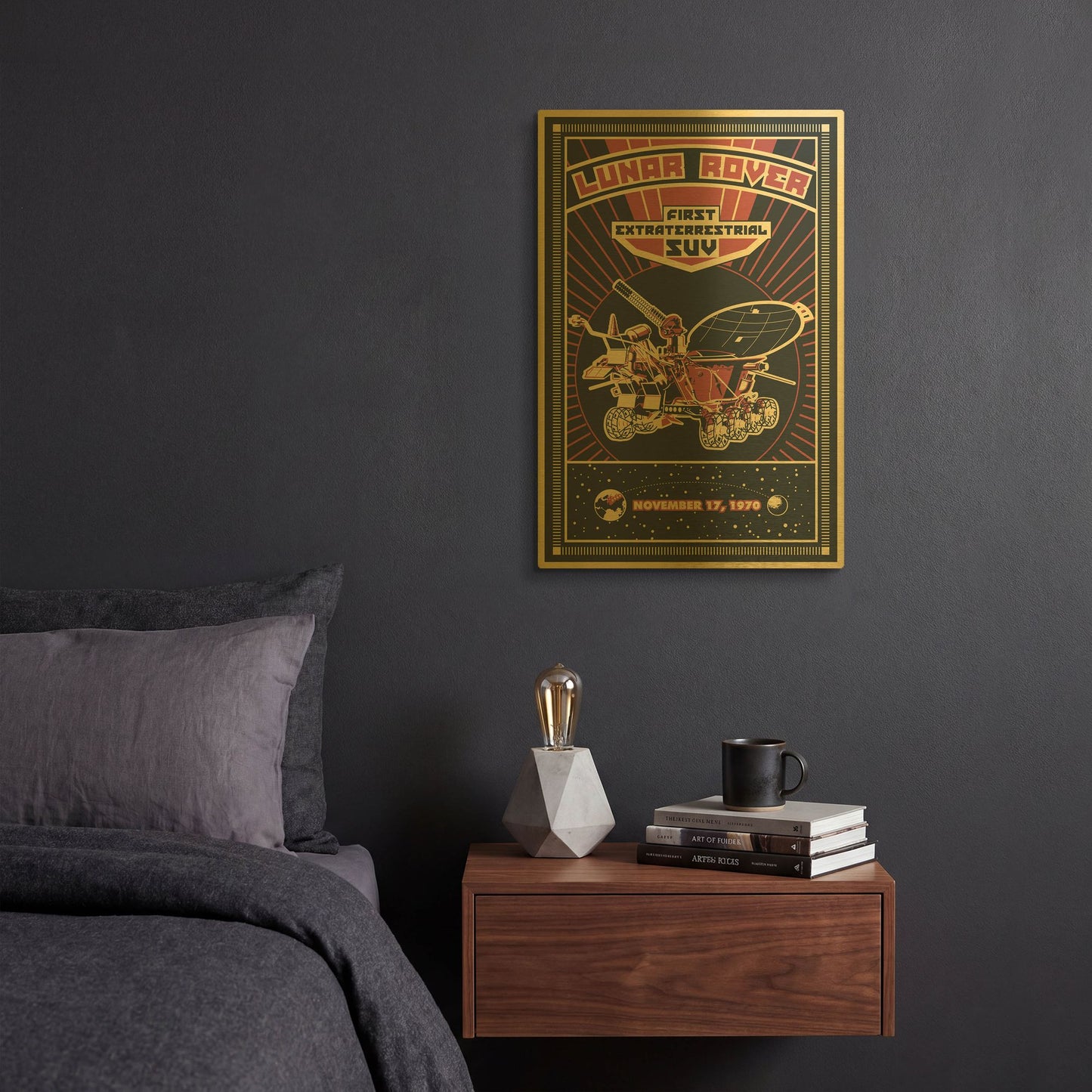 'Lunar Rover' By LUXE Gold Metal Wall Art