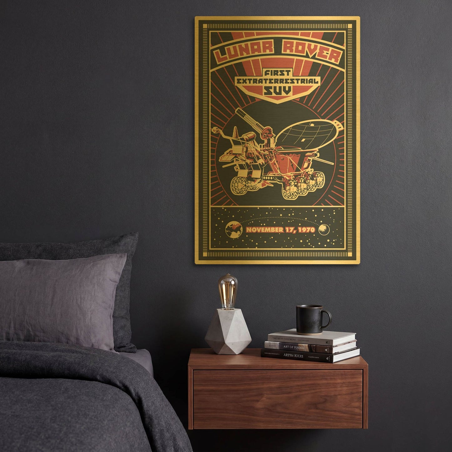 'Lunar Rover' By LUXE Gold Metal Wall Art