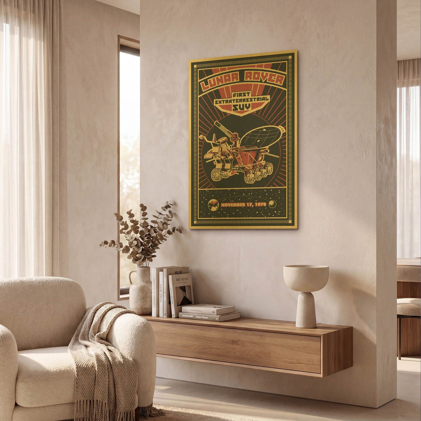 'Lunar Rover' By LUXE Gold Metal Wall Art