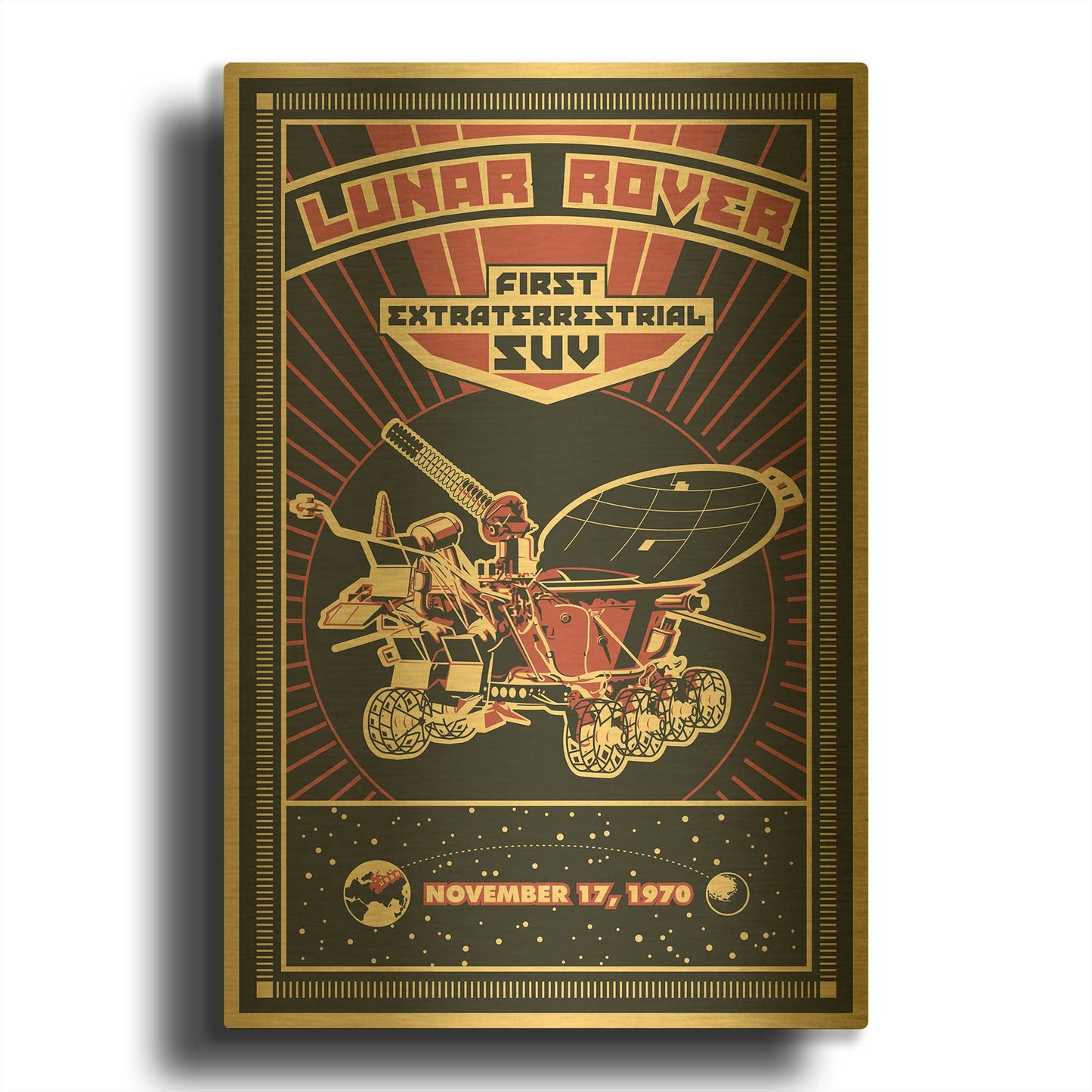 'Lunar Rover' By LUXE Gold Metal Wall Art