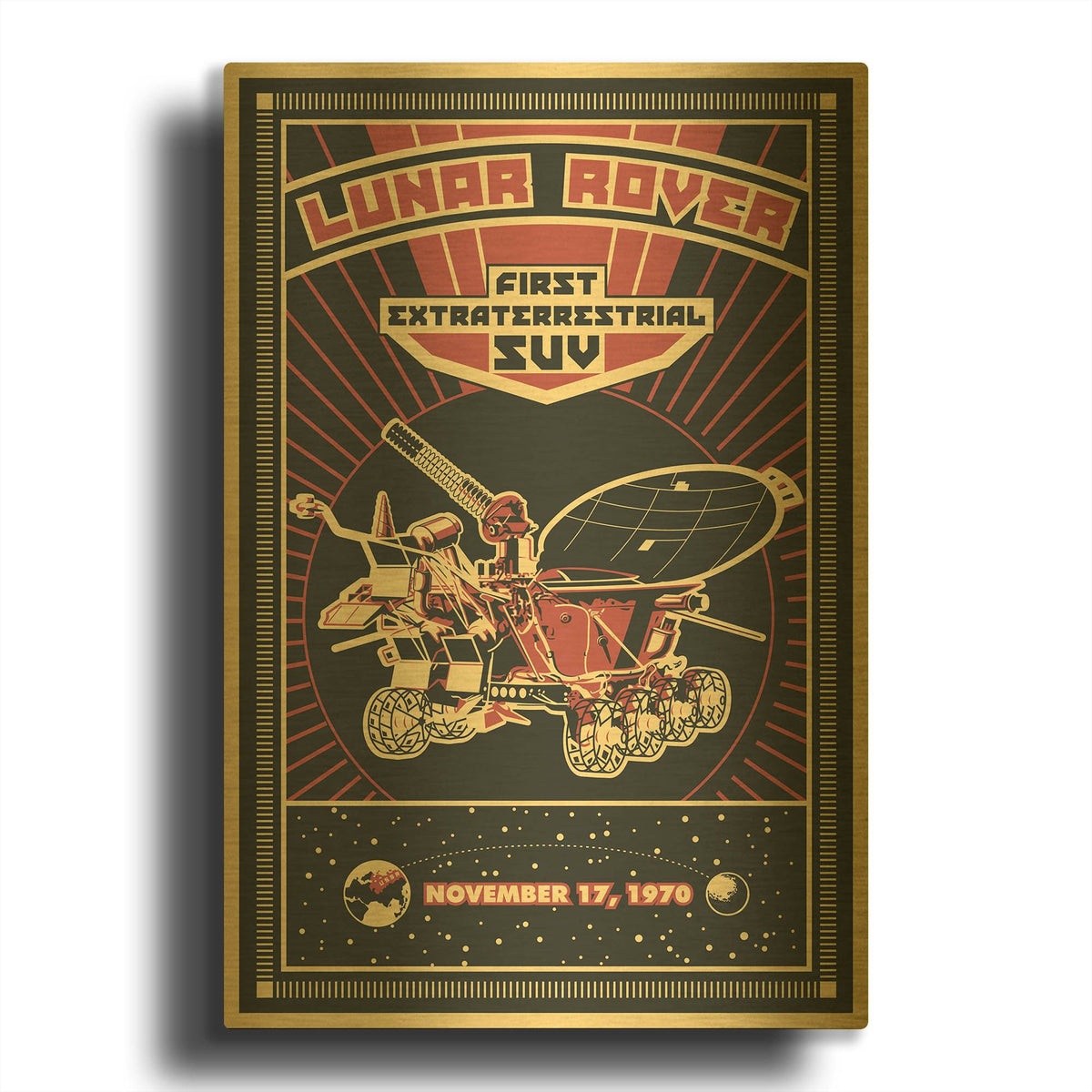 'Lunar Rover' By LUXE Gold Metal Wall Art