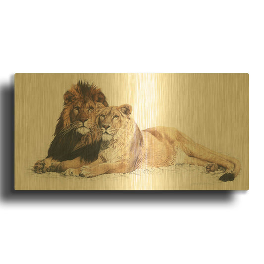 'Soul Mates' By Jan Henderson Gold Metal Wall Art