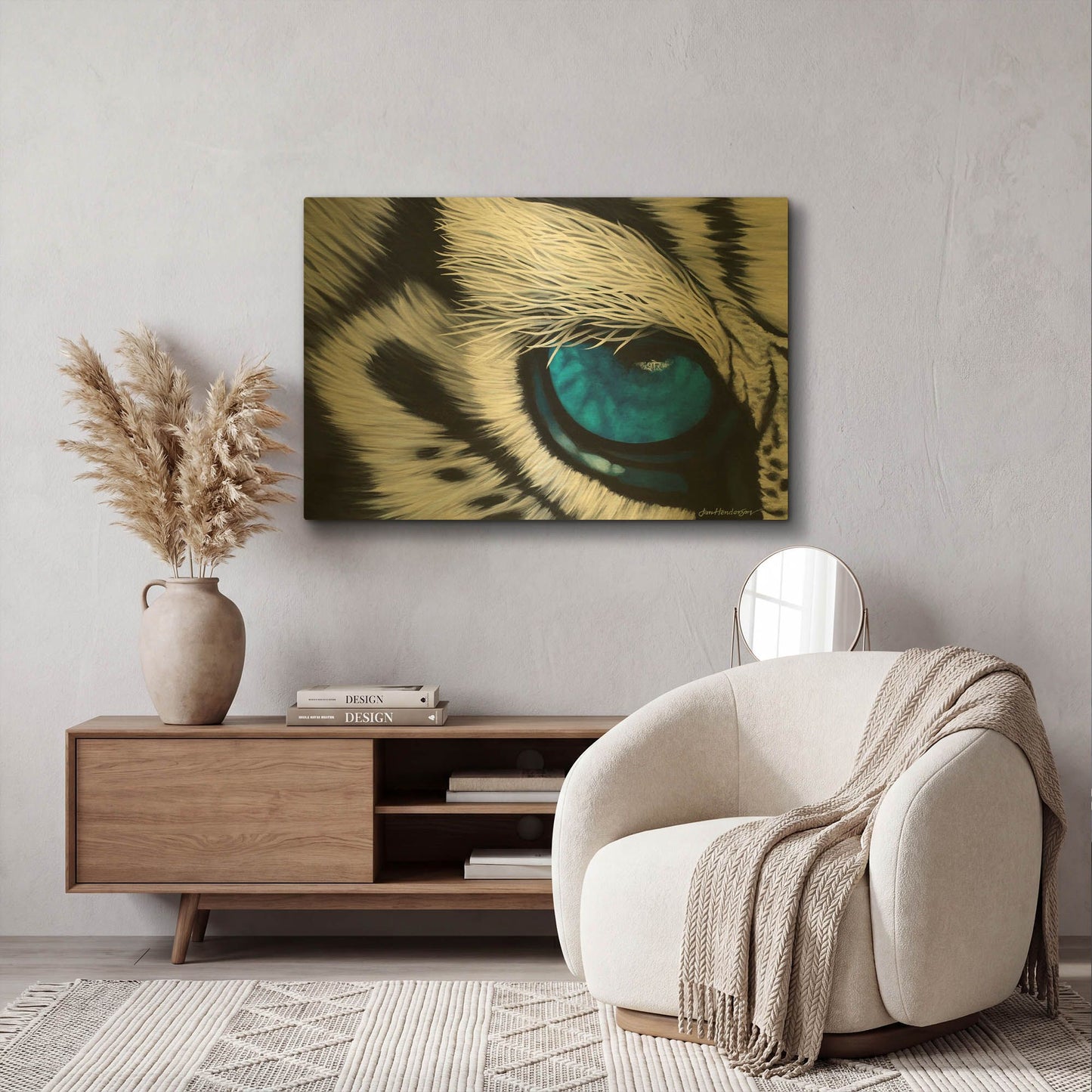 'Tiger Eye' By Jan Henderson Gold Metal Wall Art