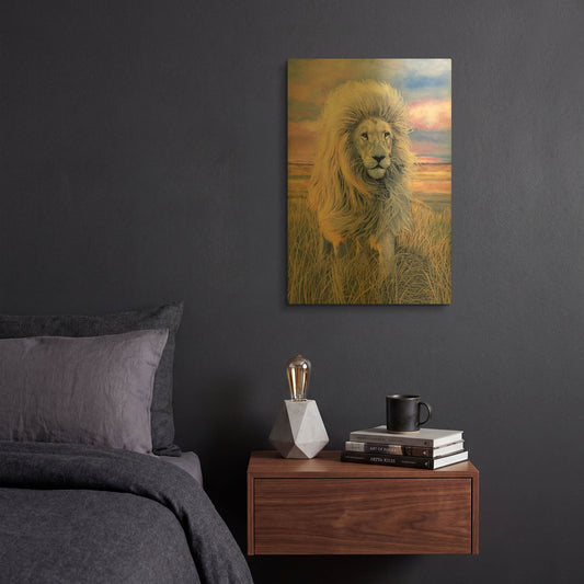 'Timbavati Messenger' By Jan Henderson Gold Metal Wall Art