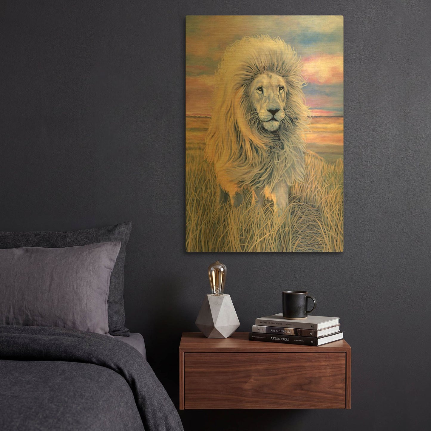 'Timbavati Messenger' By Jan Henderson Gold Metal Wall Art