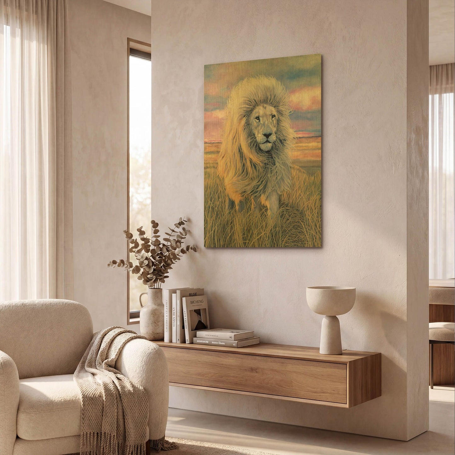 'Timbavati Messenger' By Jan Henderson Gold Metal Wall Art