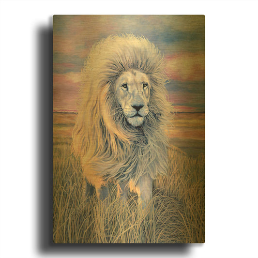 'Timbavati Messenger' By Jan Henderson Gold Metal Wall Art