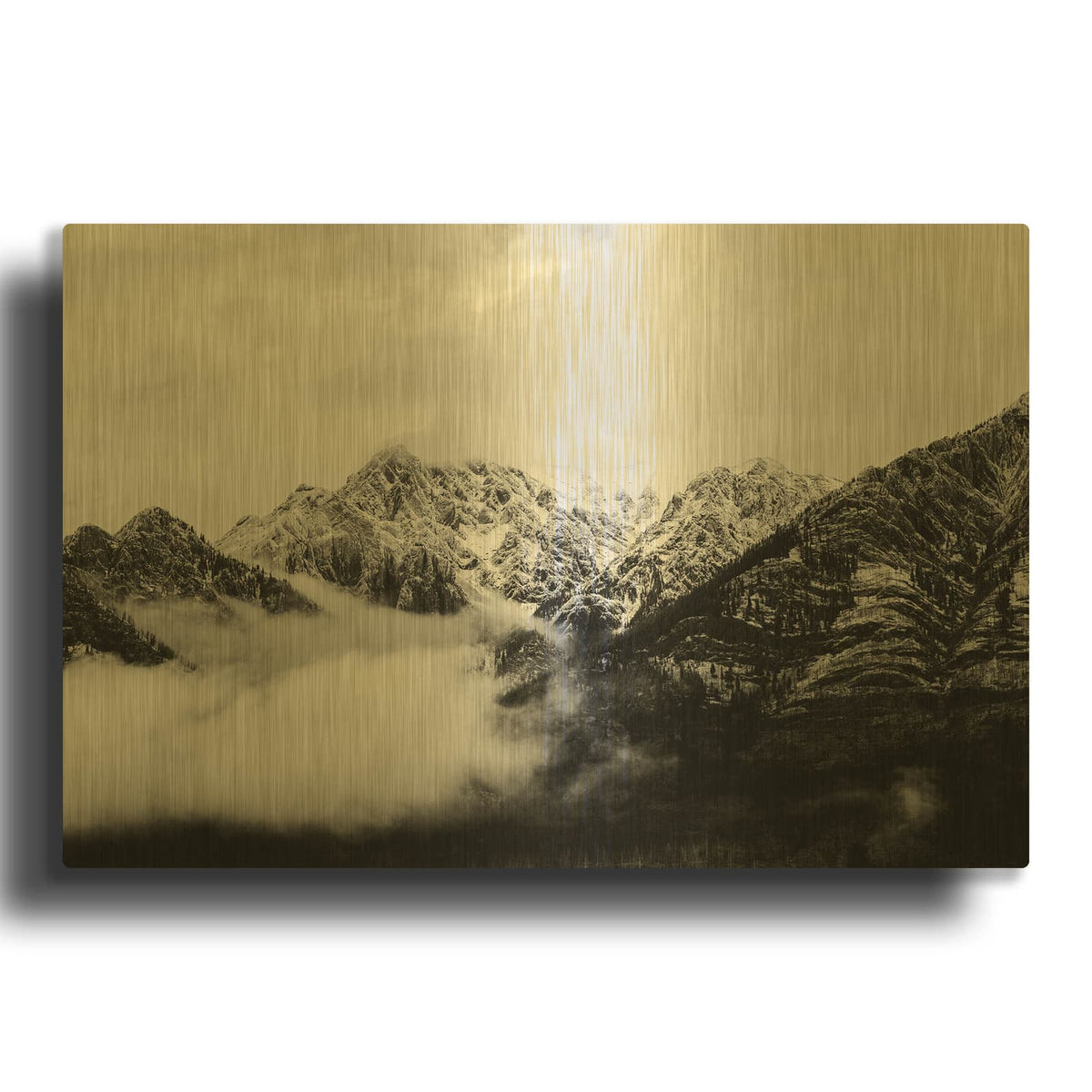 'Canadian Rockies' By Jennifer Henriksen Gold Metal Wall Art
